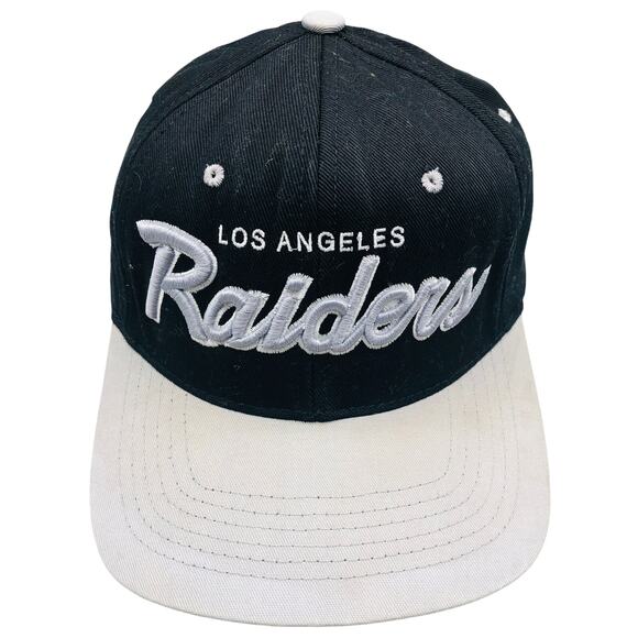 Vintage 90s Los Angeles Raiders Baseball Cap Acrylic Snapback - Picture 1 of 6